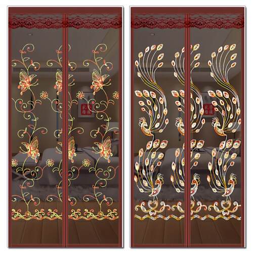 门帘防蚊防蝇挂帘家用免打孔魔术贴磁帘自吸沙门密网门帘隔断帘