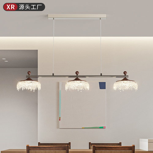 中古法式胡桃木色餐厅吊灯