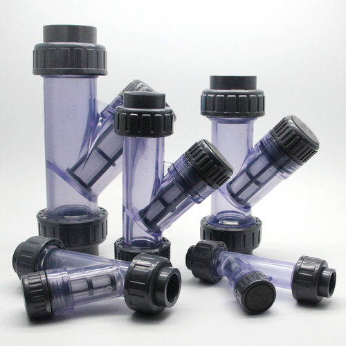 PVCU过滤器Y型塑料透明过滤器管道过滤器DN15 20 25 32 40 50 63