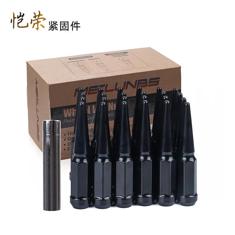 M14×1.5车轮螺母汽车轮胎轮毂花型六角螺母螺丝用于车型改装尖头