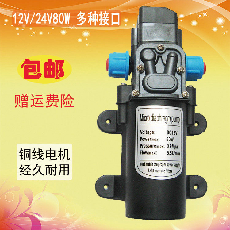 直流12V微型洗车高压水泵