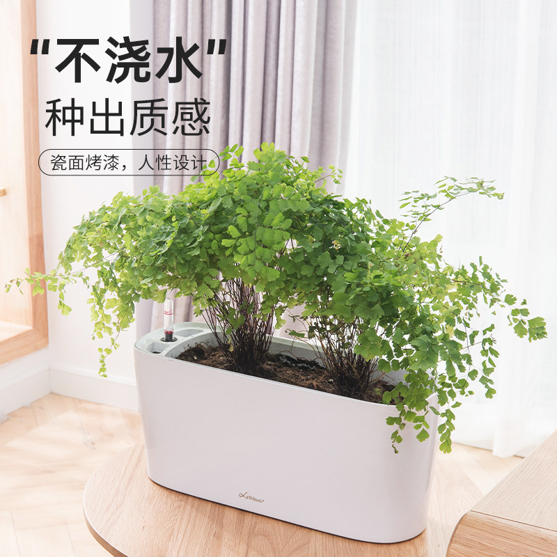 自动吸水花盆长方形懒人