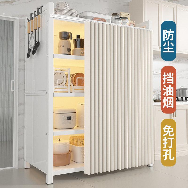 货架置物架遮挡帘滑轨免打孔物料不锈钢铁架子防尘拉帘子遮挡杂物