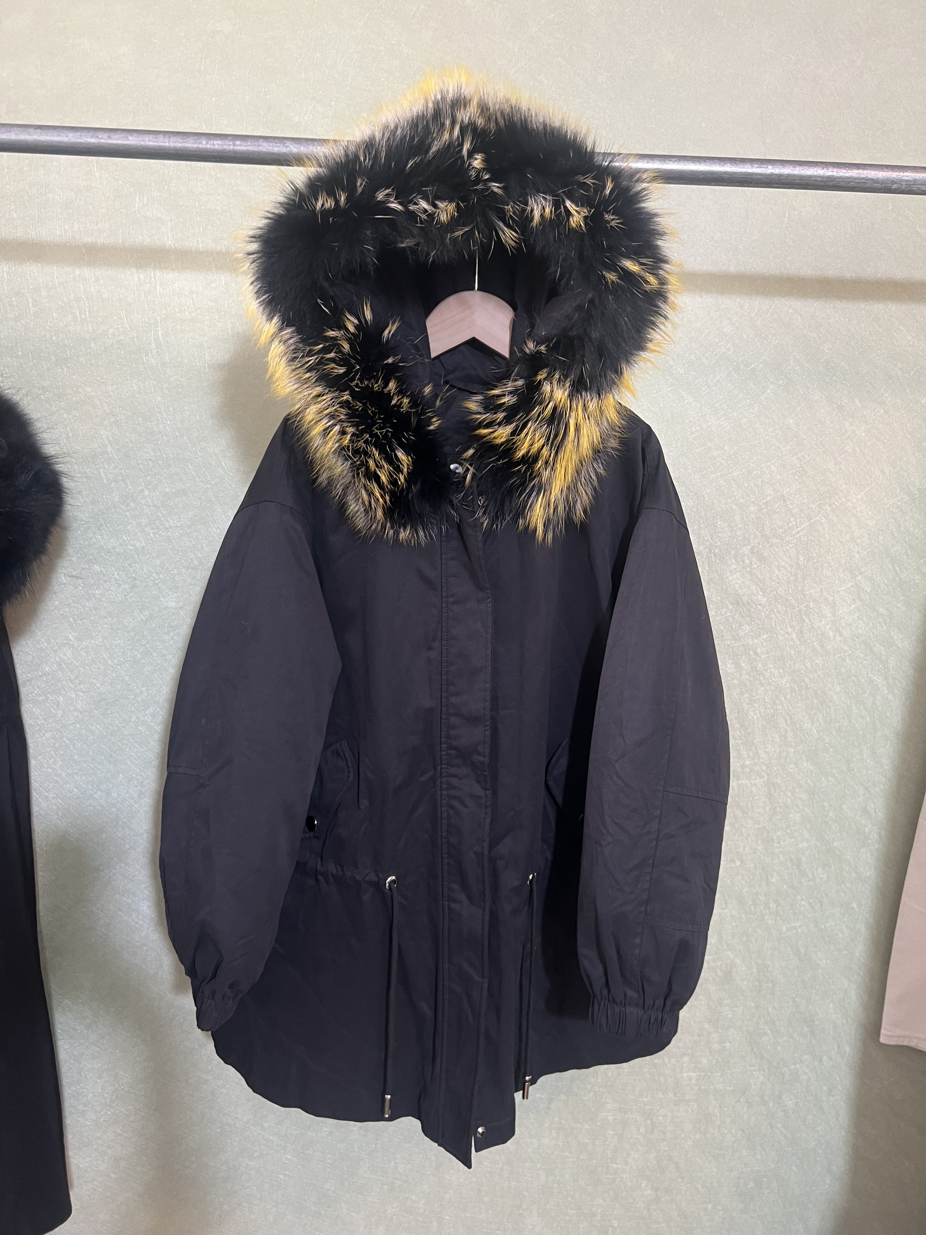 真毛领可拆卸羽绒内胆派克服