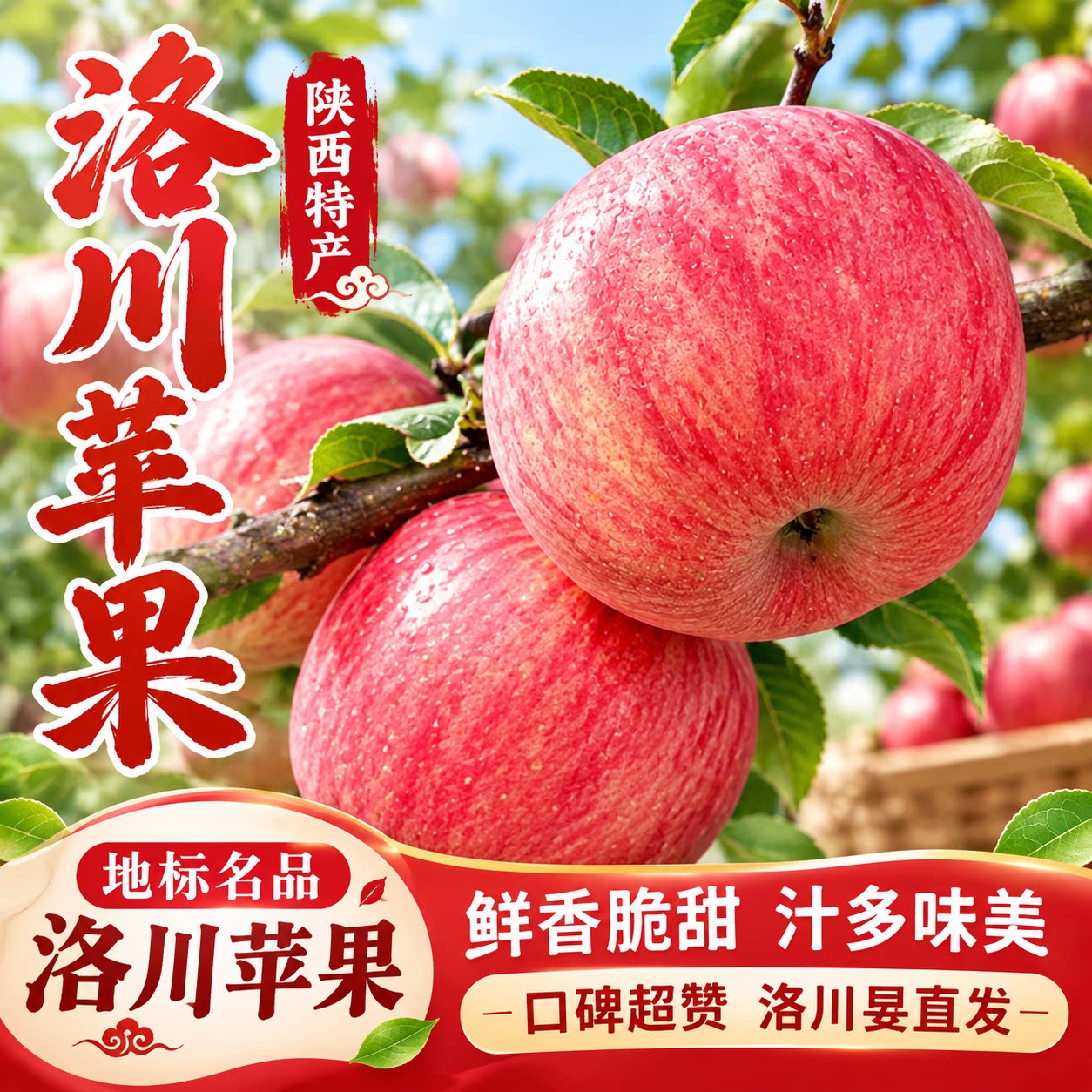 陕西洛川苹果脆甜礼盒