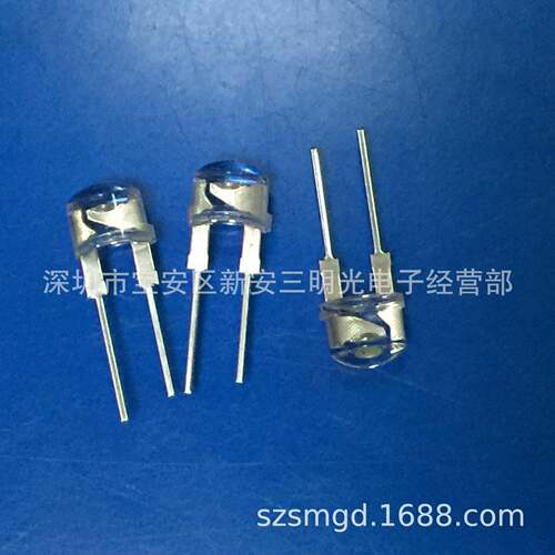 LED灯珠8MM草帽0.5W粉红光亮粉色DIP直插式粉紫色发光二极管