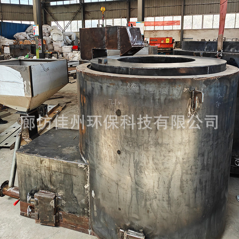 工业废铝熔炼专用坩埚炉浙江生物质熔铝炉厂家颗粒化铝炉