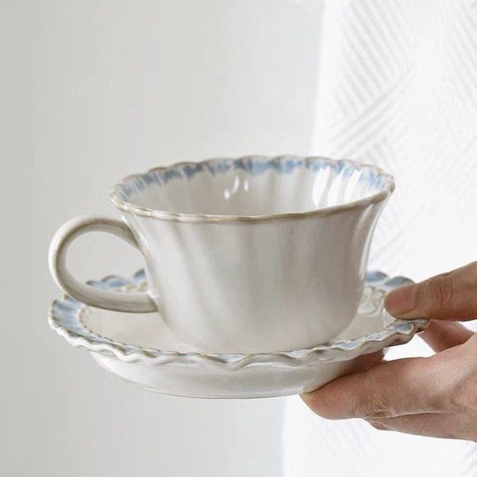 复古绝美咖啡杯陶瓷咖啡杯子高档精致杯碟套装女士个人专用拿铁杯