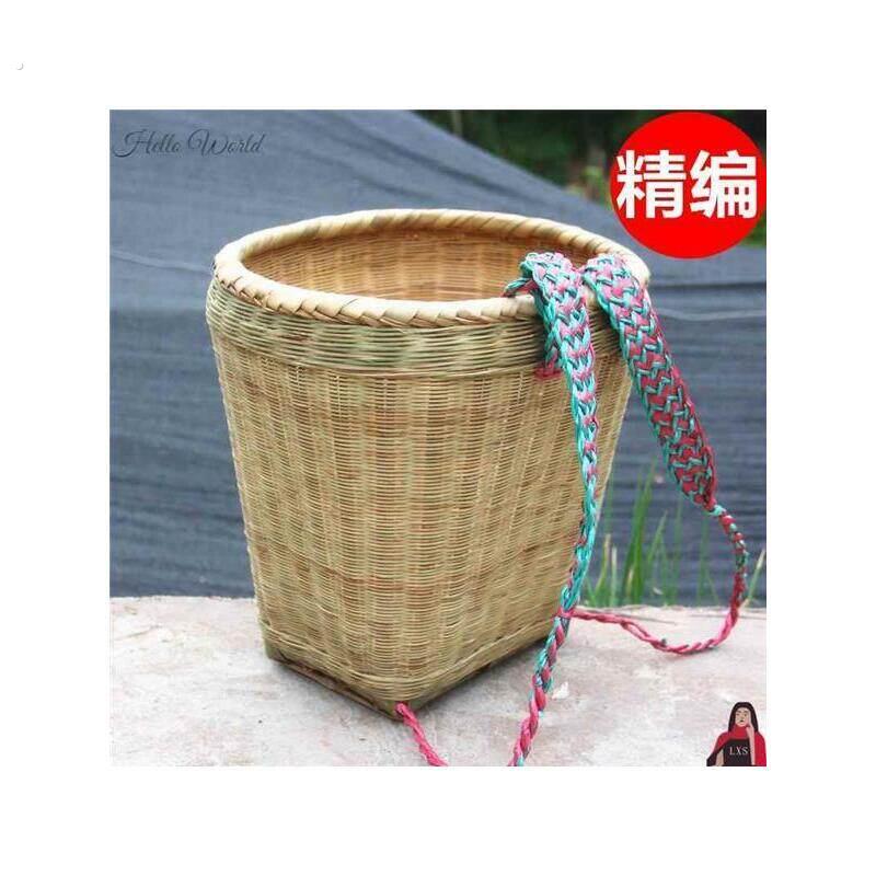 背篓竹编云贵川背篓农村家用竹篮收纳筐舞蹈道具买菜背篼采摘竹篮