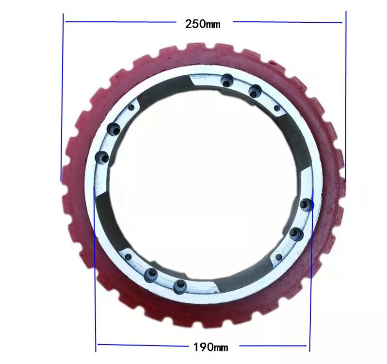 amer进口电机配套胶轮扫地车驱动轮电机轮洗地车前驱电机轮胶轮