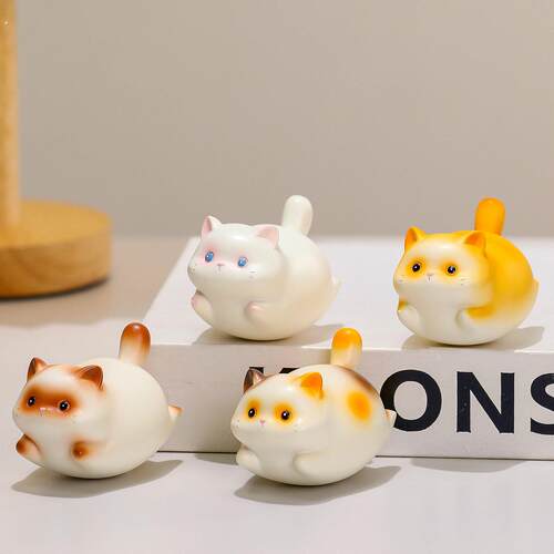 桌面摆件可爱小猫办公室工位解压客厅装饰品入户玄关装饰2025新款