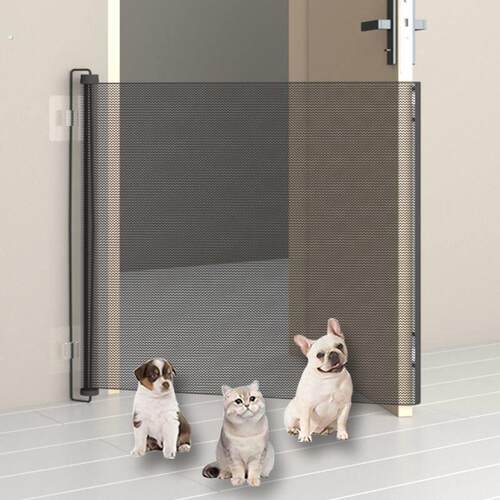 宠物打孔围栏防猫出门伸缩狗狗隔离防跳隔断栅栏门出入门拦挡板