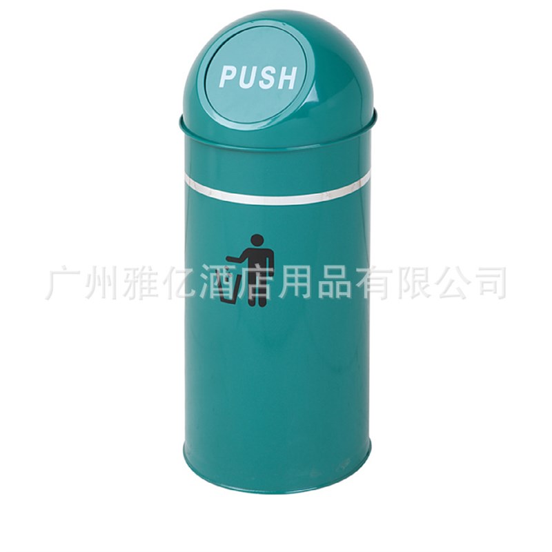 长形丽格桶绿色弹盖银行桶贵宾室VIP平盖商用烟灰桶农行垃圾桶
