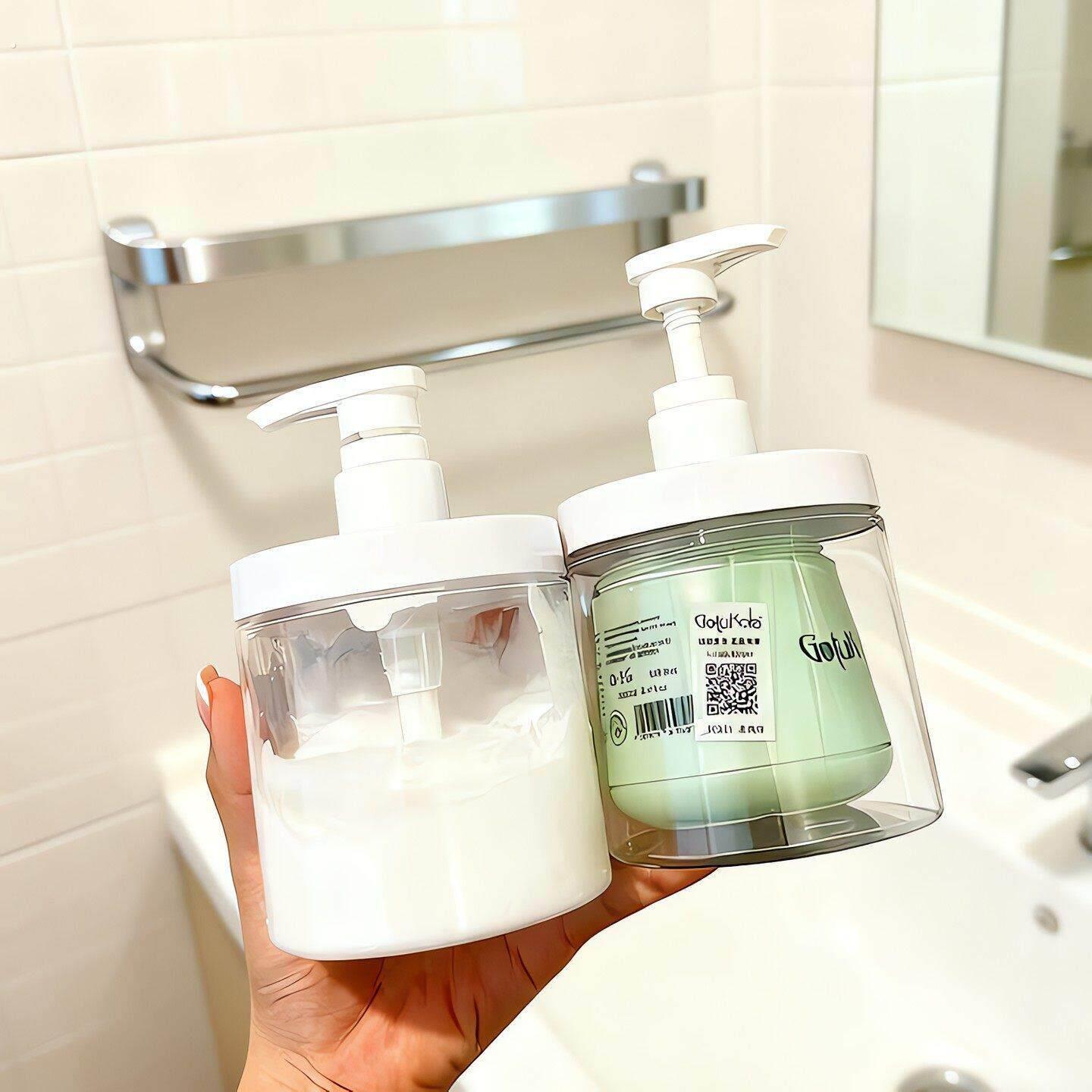 发膜住上单间！大口径按压分装瓶袋装洗衣液按压泵头发膜挤压瓶子
