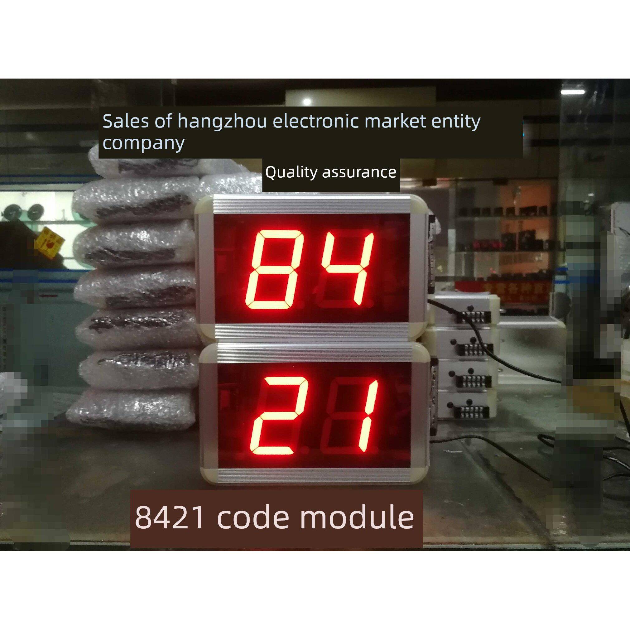 8421Bcd代码4英寸2位数码管显示位置可选锁存储Plc 485Modbus/232