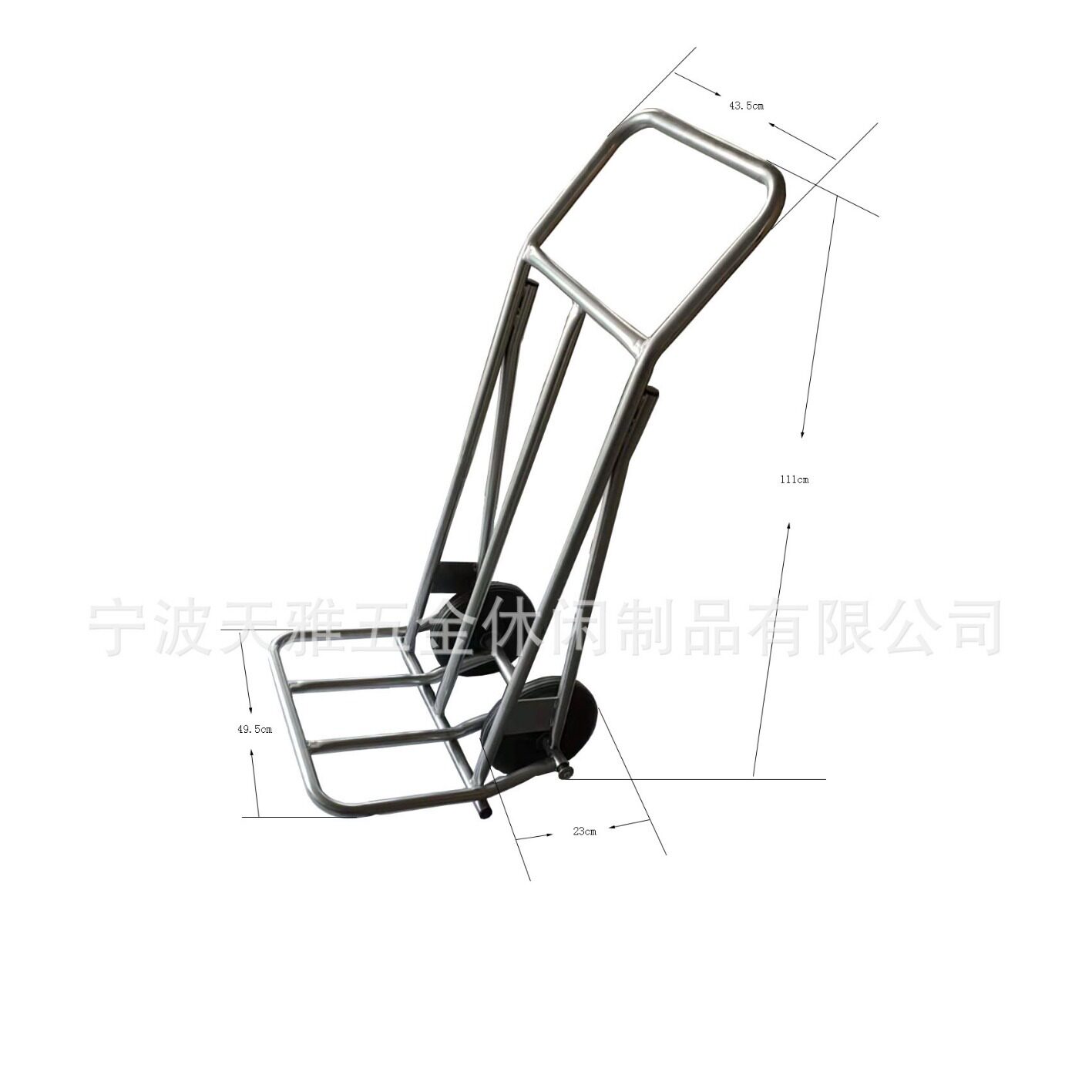 铝合金平板手推车家用搬运