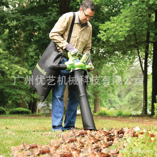 Greenworks背负式吹风机鼓风机4312型号充电式吹尘机落叶机吹雪机