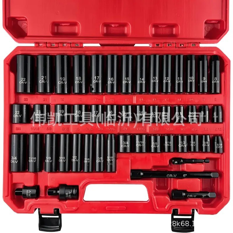 现货temu中飞3/8"公英制气动套筒长短套CRV有热磷酸锰发黑配件齐