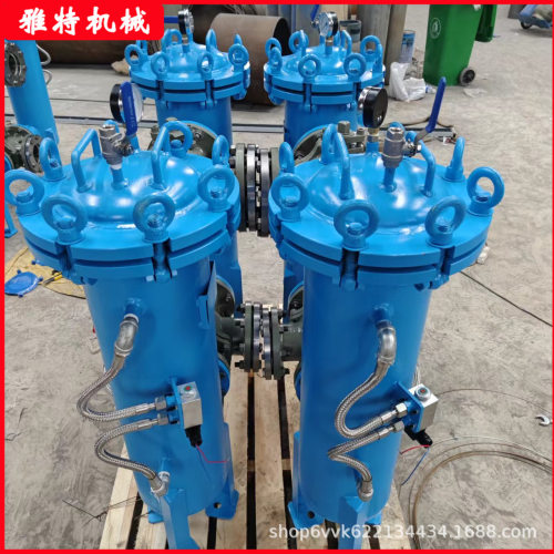 不锈钢双联篮式过滤器 双桶式过滤器 DN80 双联切换袋式过滤器