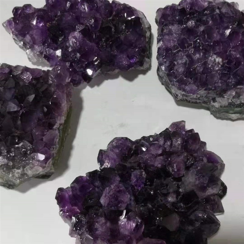 天然乌拉圭紫晶簇片 大块矿物晶体紫水晶块 紫水晶洞片摆件