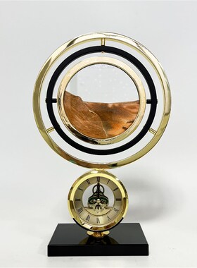 时钟流沙画摆件轻奢高级感办公室客厅酒柜电视柜沙漏家居软装饰品