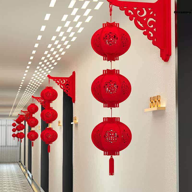 。壁挂灯笼2024龙年新年装饰场景布置春节过年挂件家用高档红灯笼图片