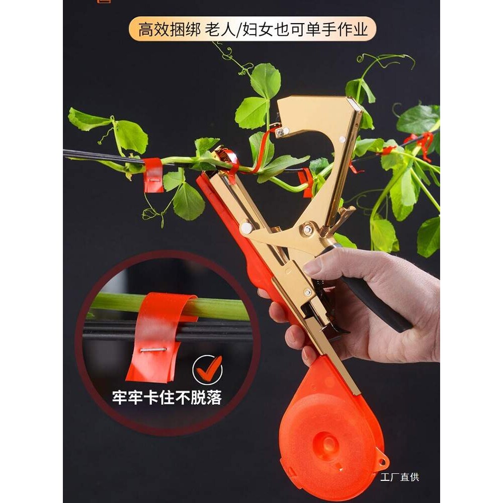 新款葡萄绑枝机绑西红柿藤绑枝神器黄瓜绑蔓钉子胶带器绑枝捆鎏金