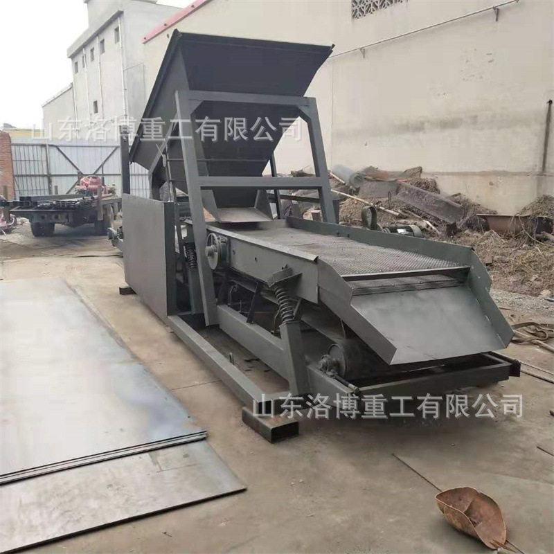 小型沙场筛石机振动筛沙机滚筒式砂石分离机移动式大型无轴滚筒筛