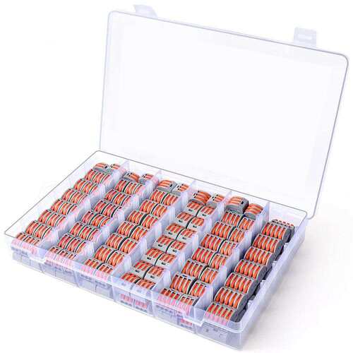 跨境165PCS盒装PCT-212快速接线端子/电线按压并线分线连接器