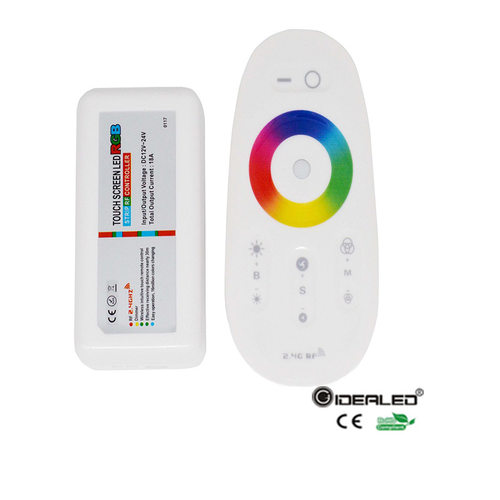 RGBW灯带控制器2.4G RF触摸遥控板 RGB/RGBW无线控制器工厂批发