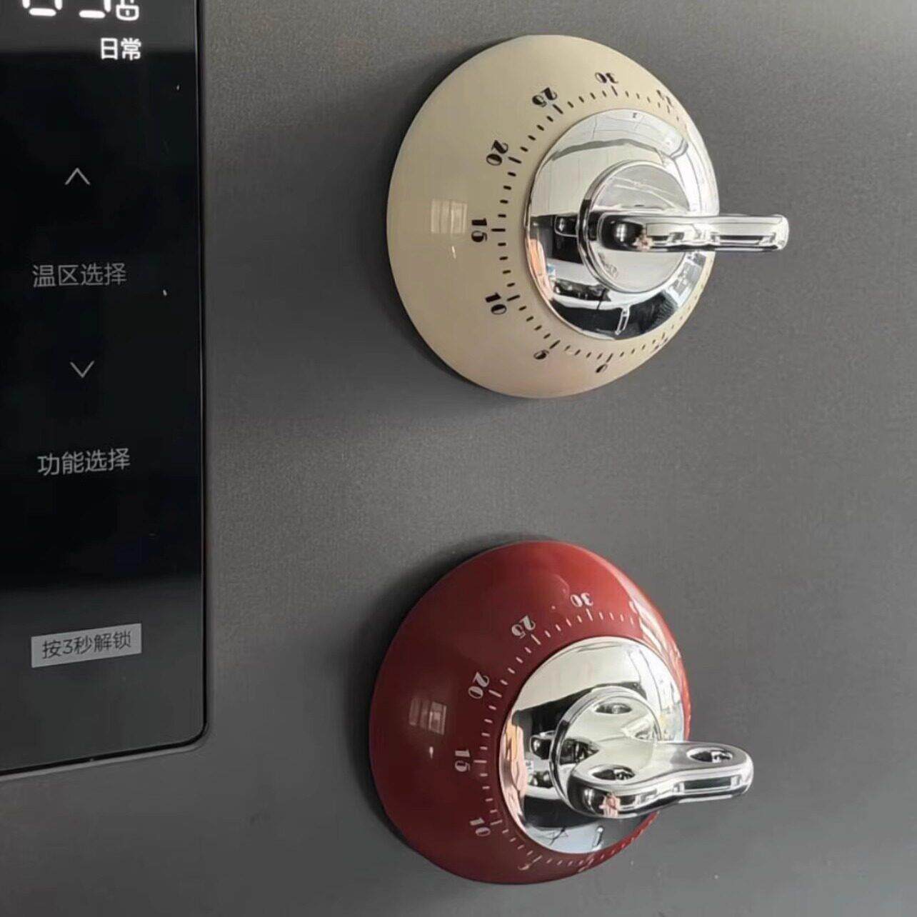 计时器厨房做饭提醒器机械磁吸闹钟定时器可视化大声音时间管理器