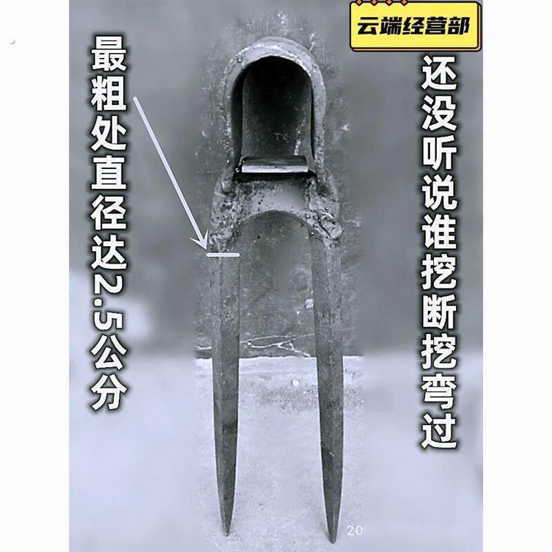 重型手工锻打两齿锄老式耙叉叉开荒挖硬土二齿锄头农用多功能带把