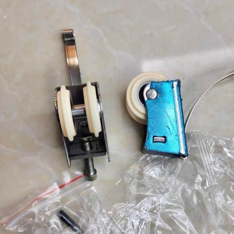 移门浴室滑轮滚轮衣柜双排轮厨房滑轨老式化妆室门拉门轨道