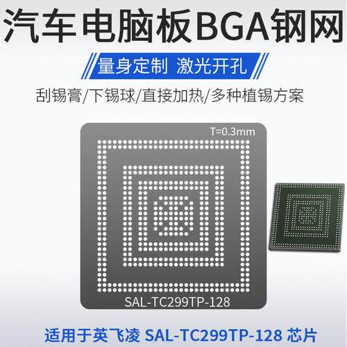 汽车电脑板BGA芯片SAL-TC299TP-128植锡网TC290/TC297/TC298钢网