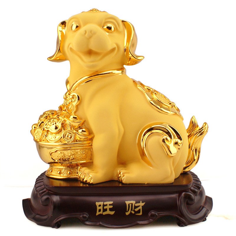 迪万思沙金十二生肖摆件树脂工艺品鼠牛虎兔龙蛇马羊猴鸡狗猪