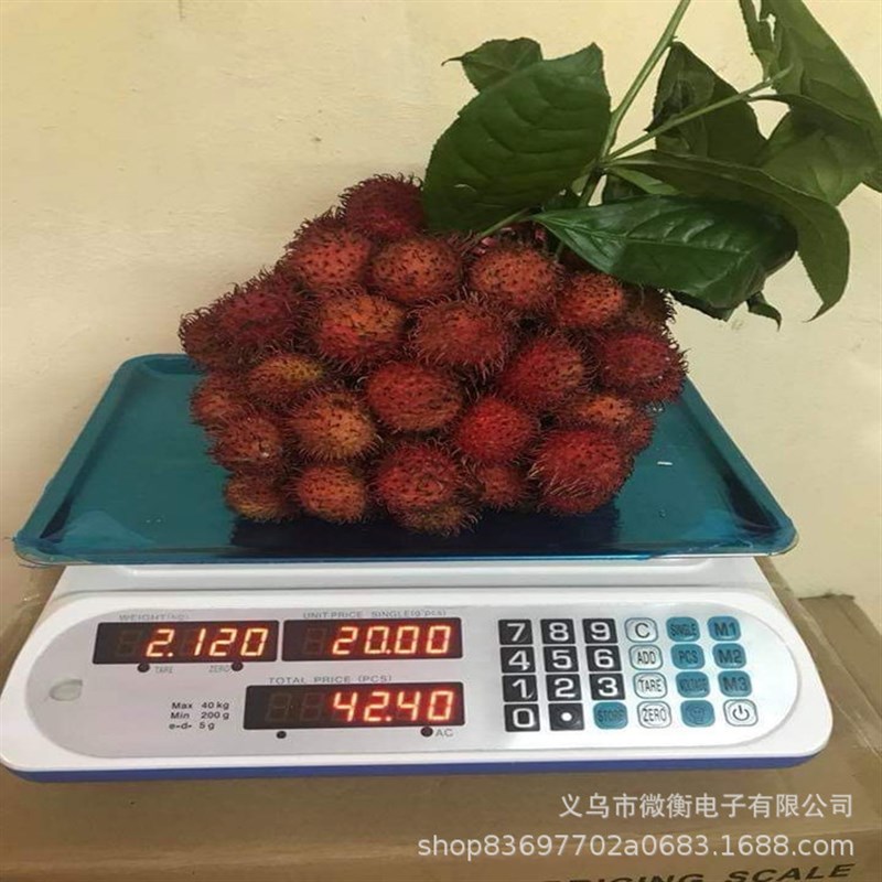 电子秤英文台秤40kg计价台称商用公斤称重水果卖菜