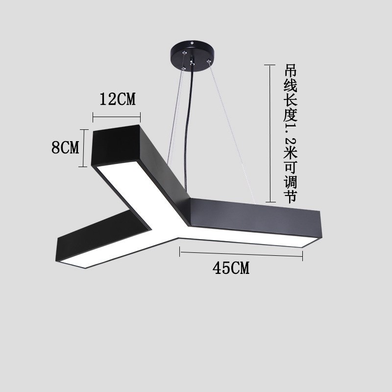 Y形灯创意灯工程餐吊灯现代简约健身房灯具灯饰创意人字形办公灯