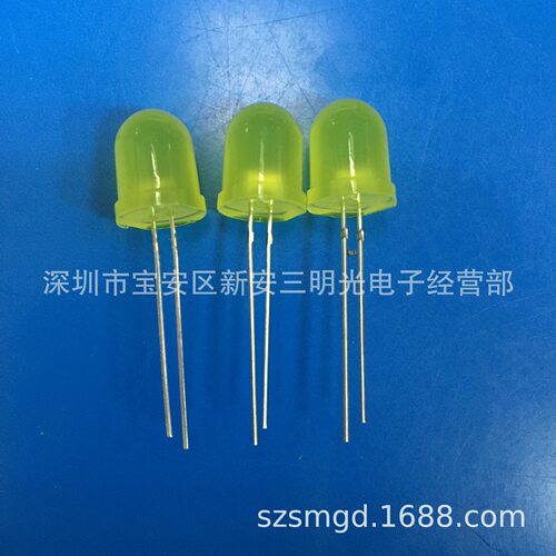 8mm 黄发黄 LED灯珠 生产厂家 发光二级管 f8黄发黄长脚