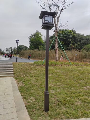 新款中式庭院灯仿古高杆路灯户外防水日式草坪灯超亮led草地灯柱