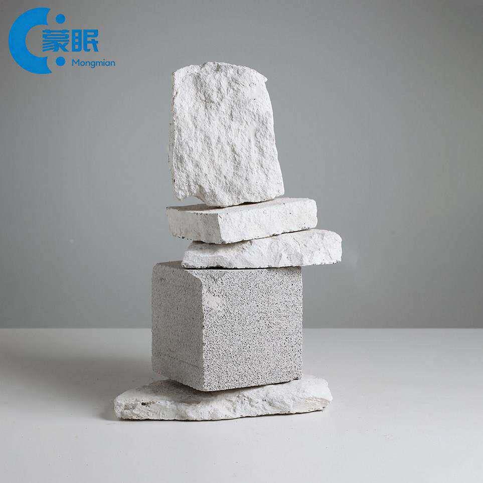 石头摄影道具森林场景白色肌理不规则化妆品拍照背景诧寂风陈列