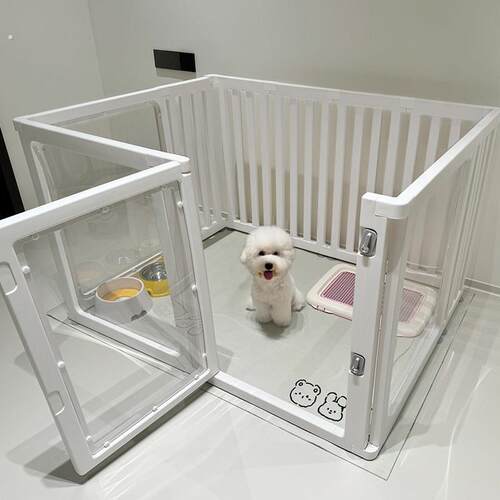 宠物围栏亚克力透明狗围栏小型犬加高室内家用栅栏自由组合狗笼子