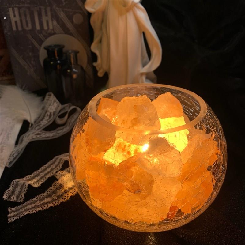出口欧洲 天然喜马拉雅原矿石 盐灯小夜灯香薰灯冥想净化负能