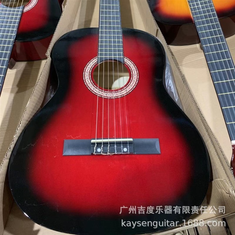 新款全椴木入门39寸古典吉他初学者开班吉他电箱吉他厂家