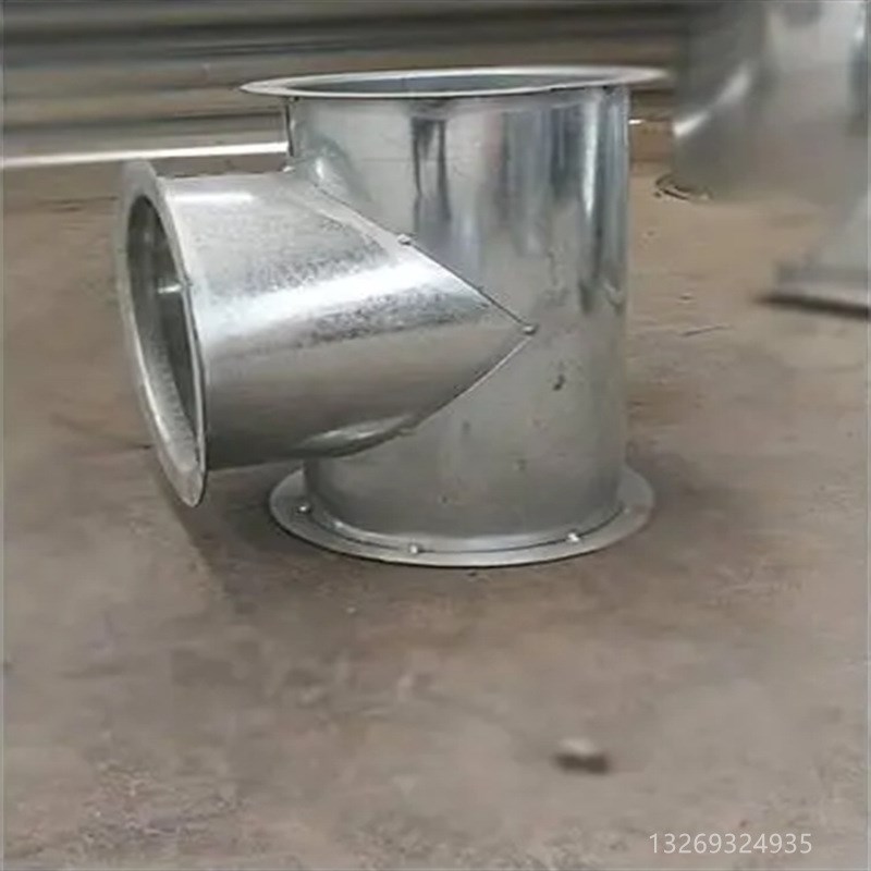 环保设备通风管道连接件 镀锌板异形三通接口 牛角弯头连接件