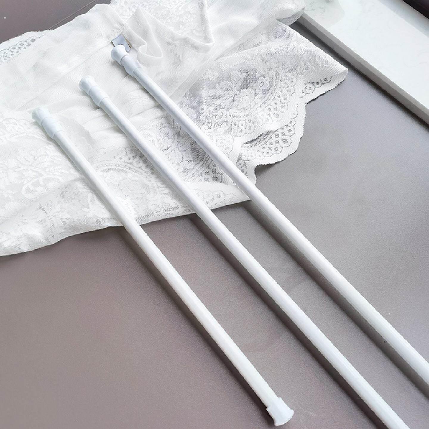 窗帘杆免打孔伸缩杆伸缩杆细杆无痕夹杆贴可调整杆夹杆托杆子细杆