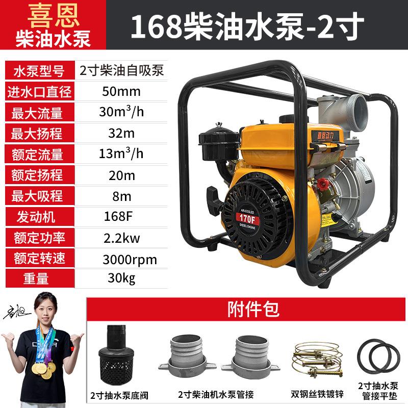 柴油机抽水泵农用灌溉高扬程水泵高压吸水泵自吸泵排水泵抽水机