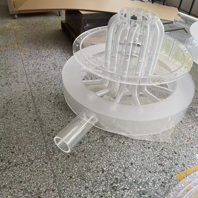 亚克力实验仪器 圆管设备 有机玻璃试验大型设备 透明弯管仪器