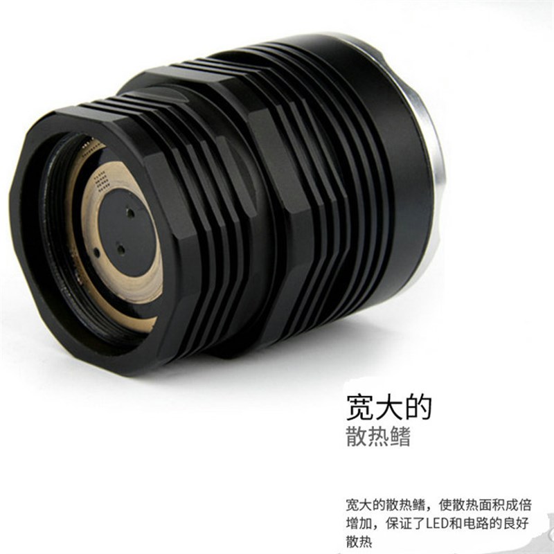 跨境新款户外便携LED铝合金强光手提灯手电筒充电防水探照灯