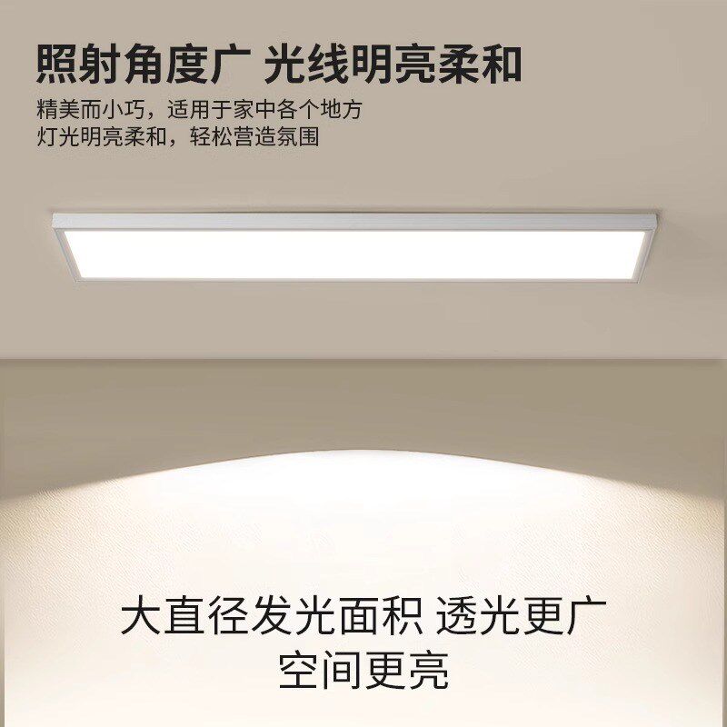 阳台吸顶灯超薄无缝隙长条过道灯现代简约玄关灯中山灯具厂直销