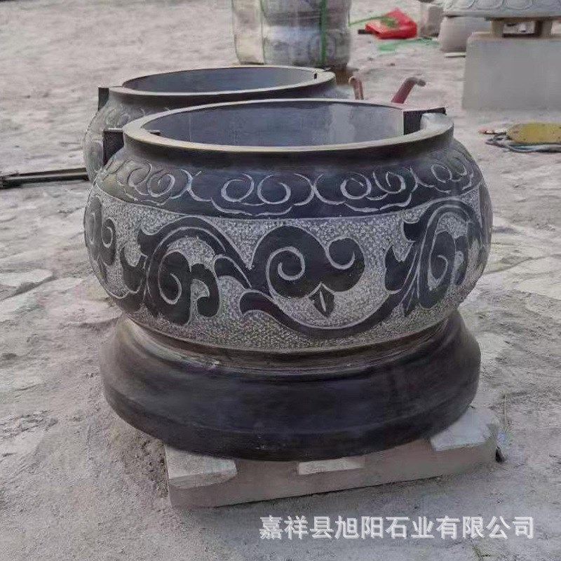 石雕柱墩石园林古建柱基石空心石柱墩底座柱顶石柱础石青石柱墩子